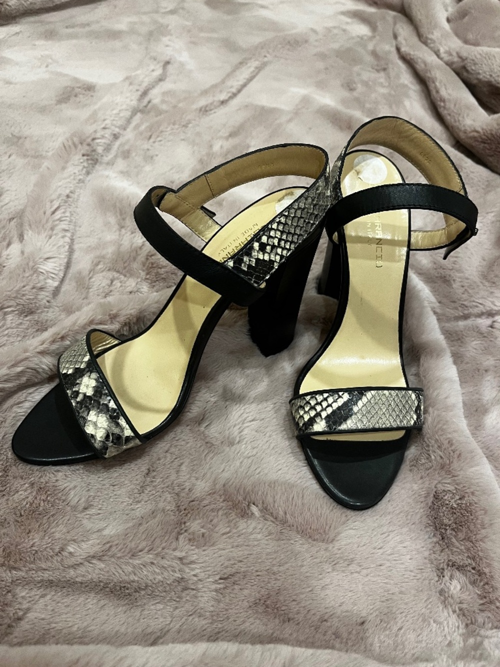 Stacked heel sandals